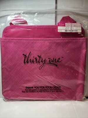 NEW Thirty One Oh-Snap Pocket Pink Cross Pop