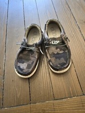 Hey Dude Wally Youth Camo Lightly Used Slip On Shoe KIDS US K10 SEE PICS