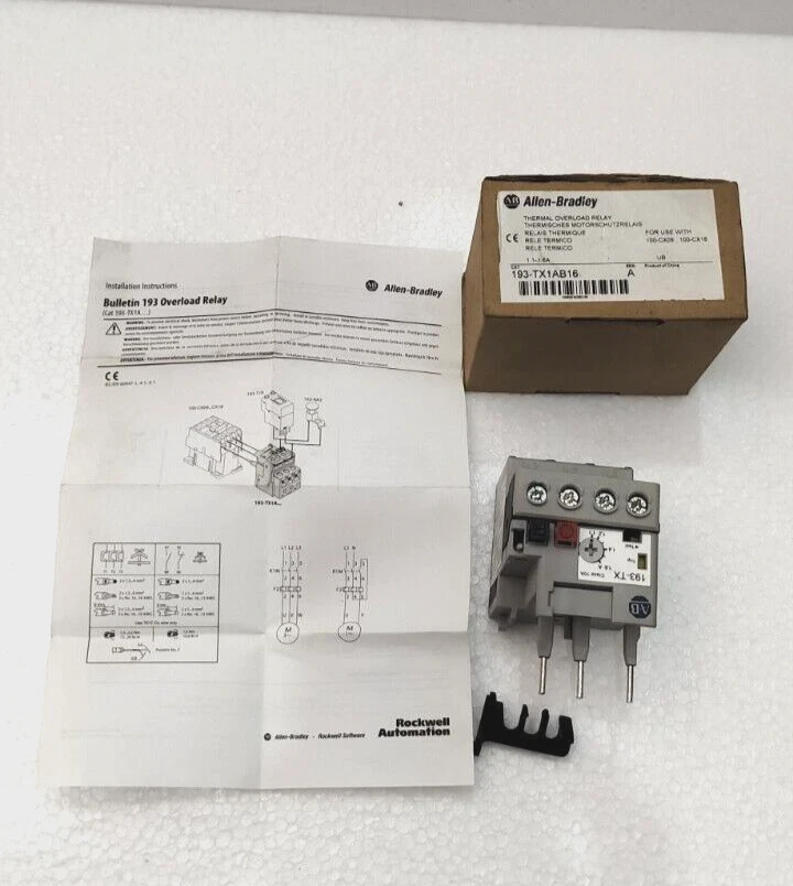 ALLEN-BRADLEY 193-TX1AB16 SER A 1.1-1.6A 193-TX Thermo Überlastrelais Free Ship - Image 3 of 4