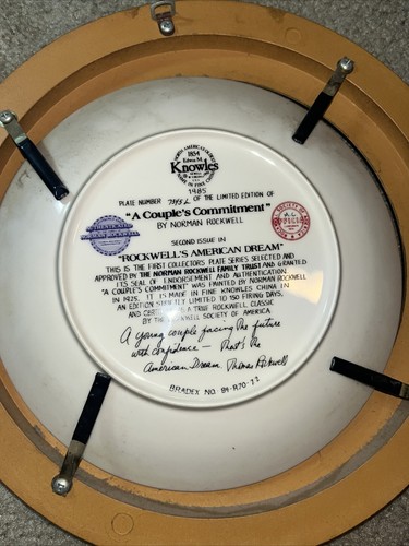 Lote De 3 Placas De Colección Norman Rockwell's American Dream "EDICIÓN LIMITADA. - Imagen 7 de 12