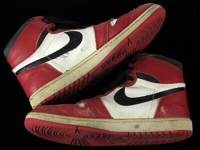 Vintage Original 1985 Nike Air Jordan 1 OG High Shoes Red Vintage Original 1985 Nike Air Jordan 1 OG High Shoes Red