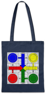 Parcheesi Board Stofftasche Einkaufstasche Game Geek Nerd Dice Dices Retro