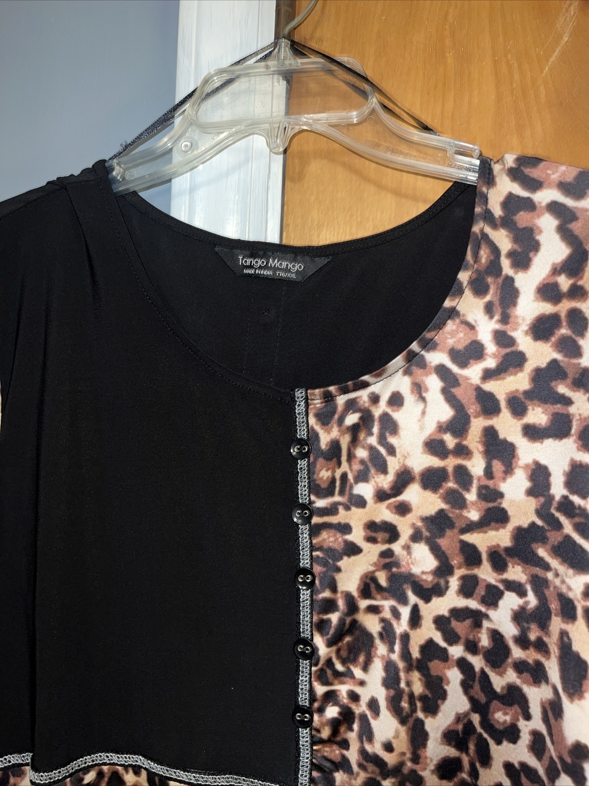 Tango Mango Colorblock Leopard Print Boutique Tun… - image 2