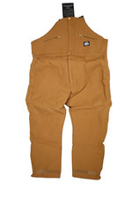 Vintage NOS Polar King by Key Mens Insulated Brown Cotton Duck Overalls 46 x 32