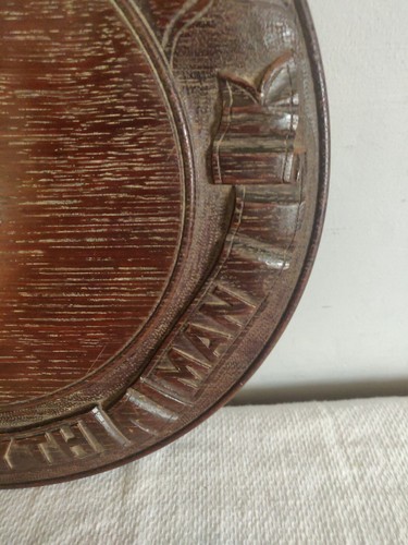 ANTIQUE ENGLISH BREAD BOARD TRUSTY SERVANT MANNERS MAKYTH MAN KITCHENALIA SILVER - Picture 15 of 20