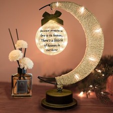 Sympathy Gifts Memorial Moon Shaped Ornament Gifts in Memory of Loved One Ber...