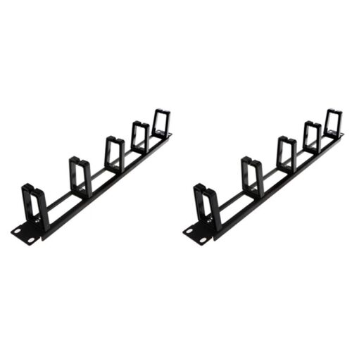 2pc 19Inch 1U Rack Cabinets Cable Management  Organizer Hollow Metal Base4695 - Picture 1 of 5