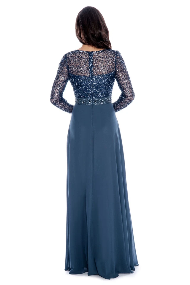 ¡Nuevo con etiquetas! Vestido Color Acero Talla 16 Foto 2 de 2