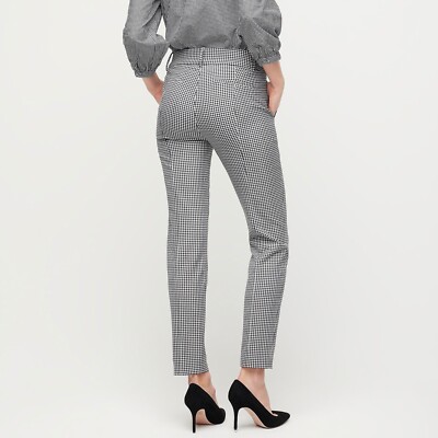 Pantaloni J.Crew Cameron Slim Crop Taglia 2P | Nero Stretch In Misto Viscosa, Nuovi