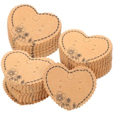100Pcs Kraft Paper Earring Holder Cards Retro Necklace Jewelry Display Cards US