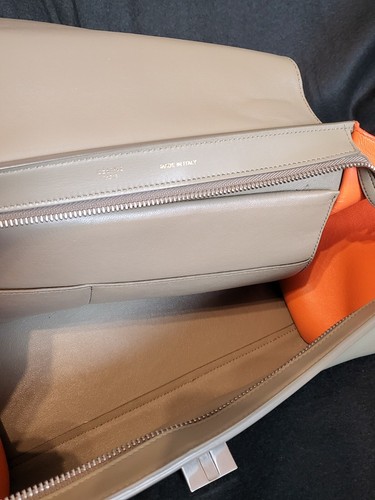 Celine 2-Wege Tasche Trapez schwarz beige orange Leder Wildleder gebraucht Handtasche Schulter - Bild 21 von 24
