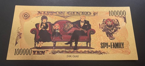 Anime Spy Family 24kt Gold Banknote - Franky Franklin Bookmark Lucky 777 - Picture 7 of 8