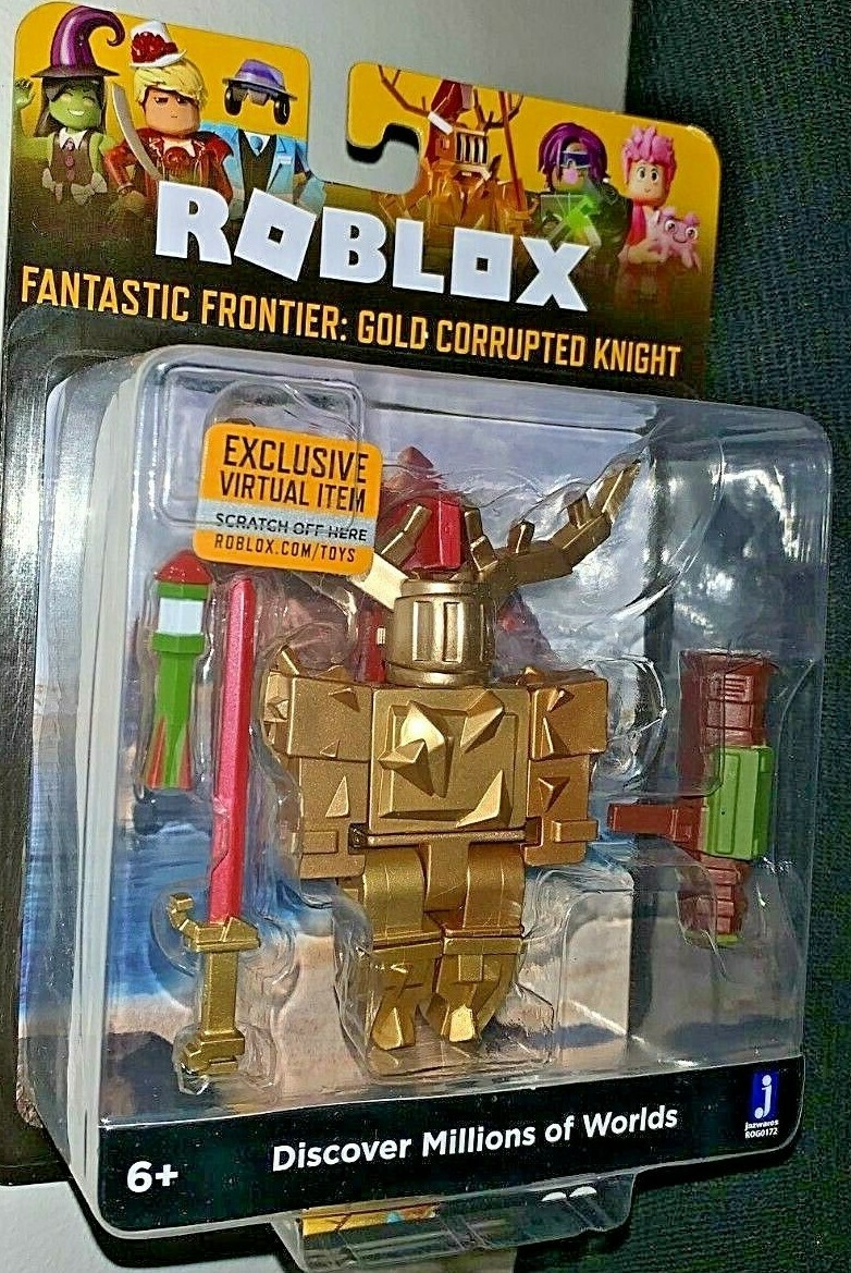 ROBLOX FANTASTIC FRONTIER:GOLD CORRUPTED KNIGHT FIG.W/VIRTUAL CODE