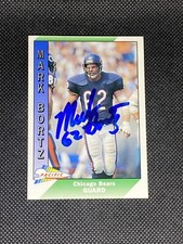 Mark Bortz Chicago Bears SB XX 1991 Pacific Signed Auto Card #41 COA