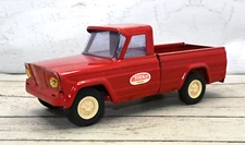 Vintage Tonka Toys Jeep Pickup Truck Red Pressed Steel 1960s Made in USA 9"