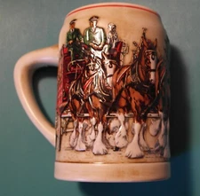 World Famous Budweiser Clydesdales Ceramarte Stein Mug