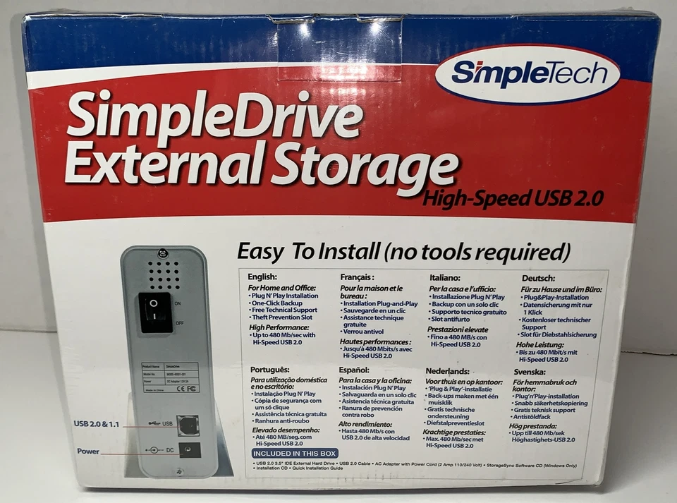 Simple Drive External Storage 160GB 7200 RPM  Brand New Factory Sealed - Image 4 of 4
