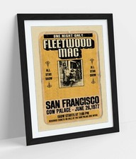 Listing image for FLEETWOOD MAC VINTAGE MUSIC POSTER -FRAMED WALL ART PICTURE PRINT 4 SIZES
