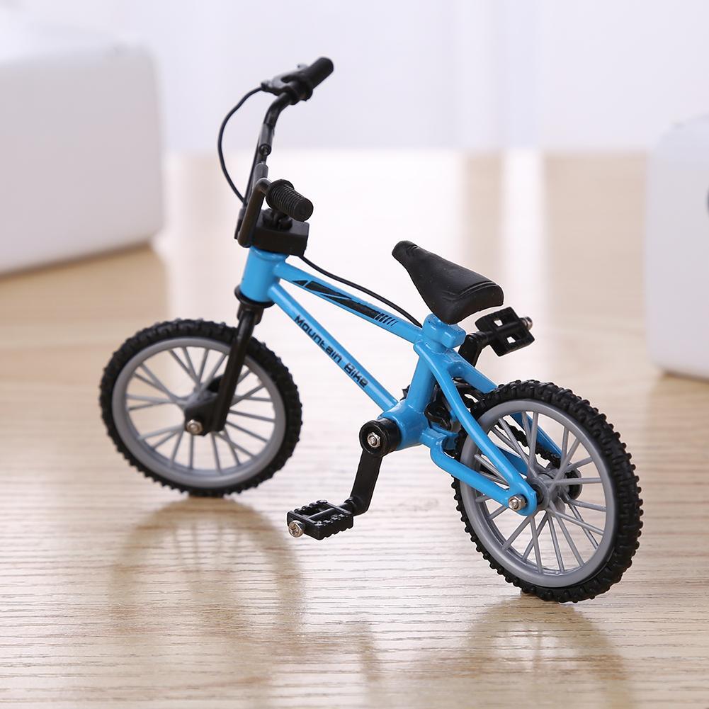 Mini Finger Mountain Bikes Diecast Alloy Stents Finger Bicycle (Sky