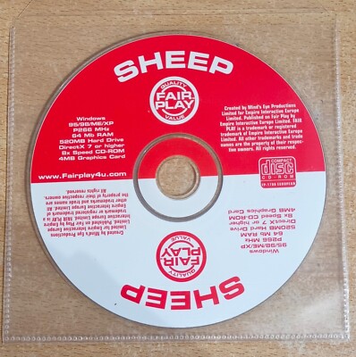 SHEEP PC CD-ROM RETRO SPIEL ORIGINAL 2000 EMPIRE UK VERSION brandneu - nur Disc