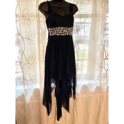 b darlin navy blue prom dress High Low Jeweled Waist Size 5/6 Formal roaring 20s dresses Color:White, green and beige The Best Celebrity Wedding The elegant design ensures