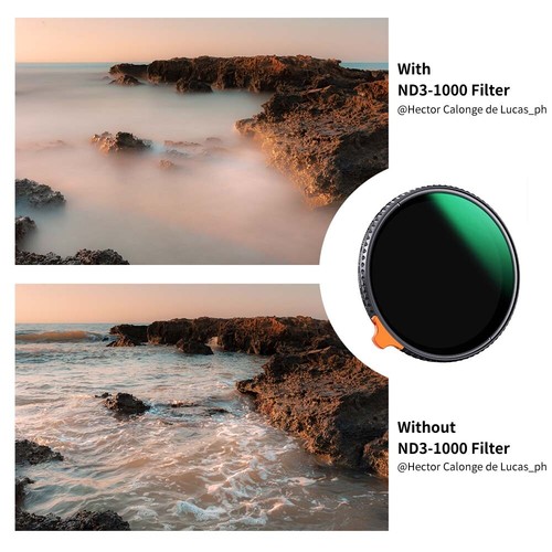 Filtro de lente K&F Conept variable ND3-ND1000 NANO-X 49/52/55/58/62/67/72/77/82 MM - Imagen 44 de 80