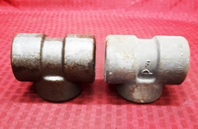 1 IN. FORGED STEEL PIPE TEE 3-1/2 IN. LENGTH SCH 80 **LOT OF 2**
