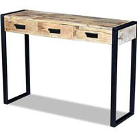 Industrial Console Table Sideboard Vintage Solid Wood Iron Legs 3 Drawers Hall Industrial Console Table Sideboard Vintage Solid Wood Iron Legs 3 Drawers Hall