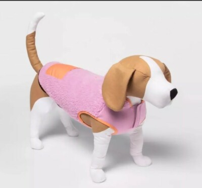 Sherpa Dog Vest Boots Barkley Size Large Purple Posies