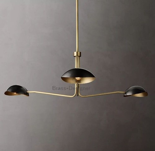 Modern Simple Living Room Ceiling Light Chandeliers Mid Century Brass Orbs Light - Picture 2 of 4