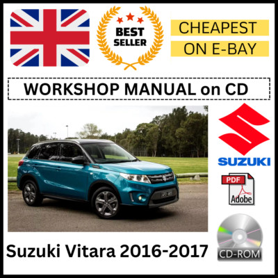 Suzuki Vitara 2016-2017 Werkstatthandbuch Service Reparaturanleitung auf CD