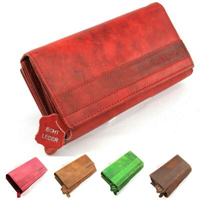 Damen Echt Leder Portemonnaie Brieftasche,Geldbörse,Wallet 