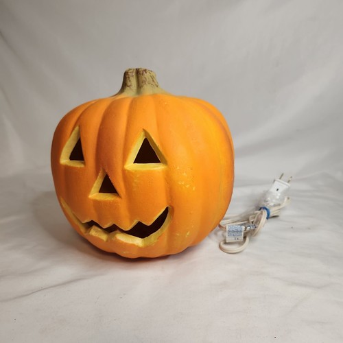 Gemmy Industries Pumpkin Jack O Lantern Foam Mold 8" Light Up Halloween Corded - Picture 7 of 18