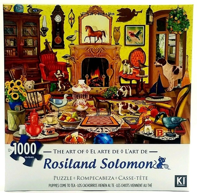 KI Puzzles 1000 Piece Puppies Come to Tea Rosiland Solomon Jigsaw
