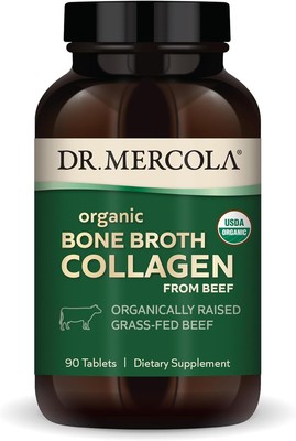 Dr. Mercola Organic Bone Broth Collagen, 30 Servings (90 90 Count (Pack of 1) 