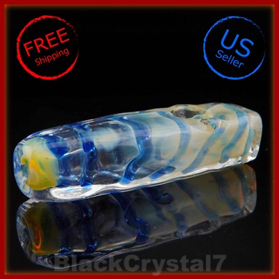 4.25'' Handmade B Color Changing Square Rectangle Tobacco Smoking Bowl Glass Pipe