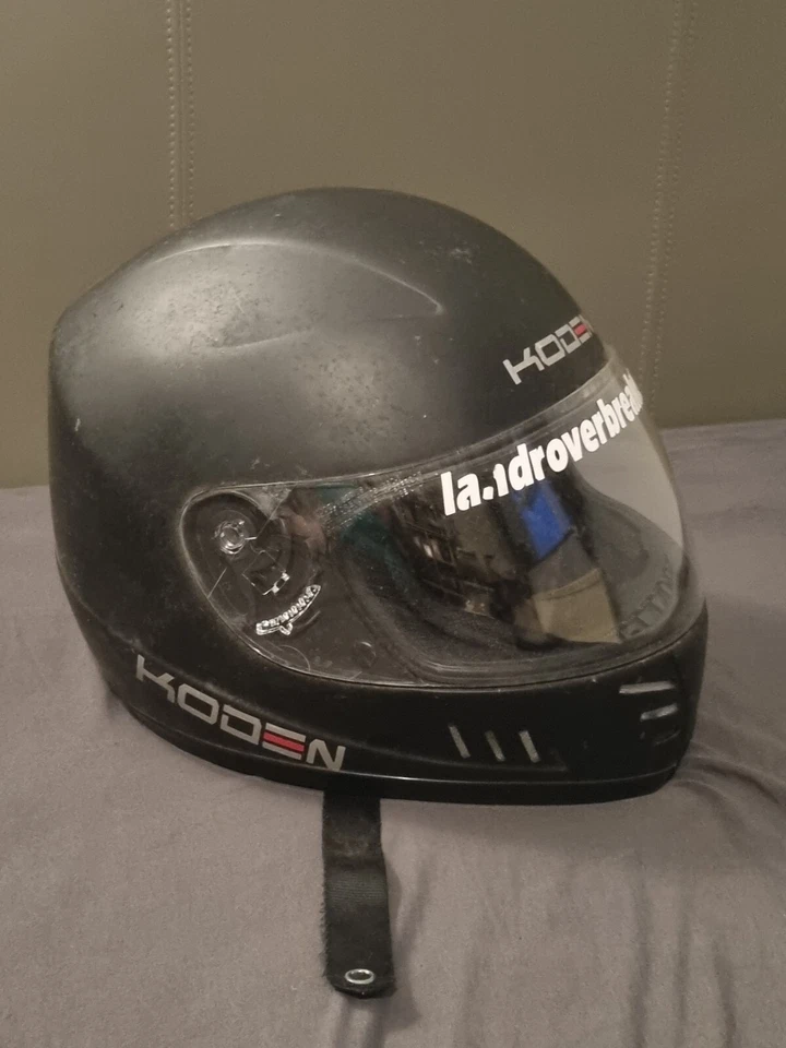 Used Second USED Koden Motorcycle Helmet Fibreglass Hard Hat Sports Black - Image 2 of 4