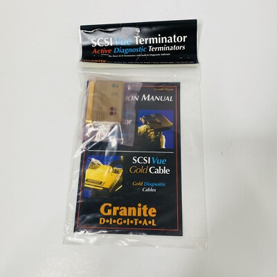 Granite Digital SCSI Vue Terminator MicroD 50M Active Diagnostic Terminator Gold