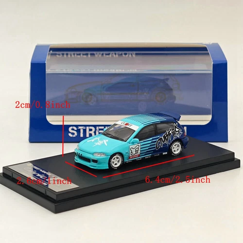 SW1:64 Honda Civic EG6 Kanjozoku FALKEN limited499 Diecast Model Car - Picture 5 of 16
