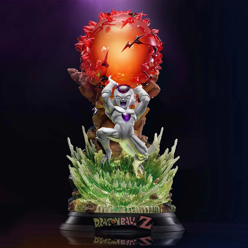 DRAGON BALL Z ACTION FIGURE FREEZER MAJIN BOO GOKU SPIRIT BOMB LED