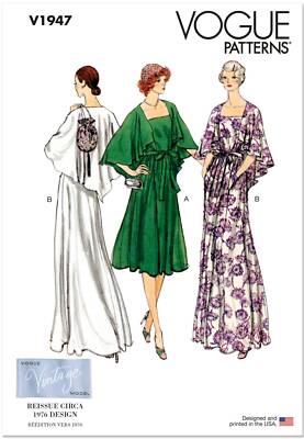 Schnittmuster Abendkleider Vogue v1947 34-42/44-52