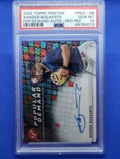 2022 Topps Pristine XANDER BOGAERTS Red Refractor Autograph PSA 10 card #/5 auto