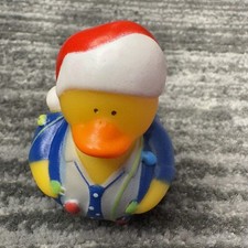 Rubber Duck Santa Decor Christmas Car Home Ornament Holiday Ducky Suit Tie New