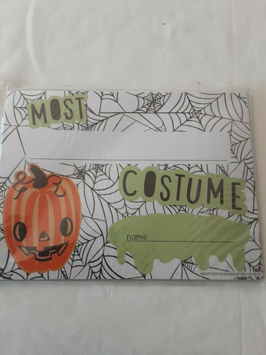 Lot X3 Halloween Costume Awards ~ Certificates ~ Sash ~ 1st & 2nd Place Pins - Picture 3 of 8