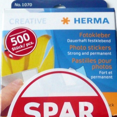 Herma 4 x 500 Stück Fotokleber Fotoecken Klebepunkte doppelseitige Klebeecken