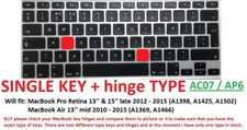 Keyboard key hinge Apple MacBook Pro Retina Air A1398 A1425 A1502 A1369 A1466