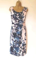Phase Eight Bodycon Dress Sz 10 Nude Grey Floral Excellent! Wedding Summer...