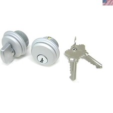 Durable Aluminum Mortise Cylinder Lock with Thumbturn  2 Keys - Adams Rite Fit