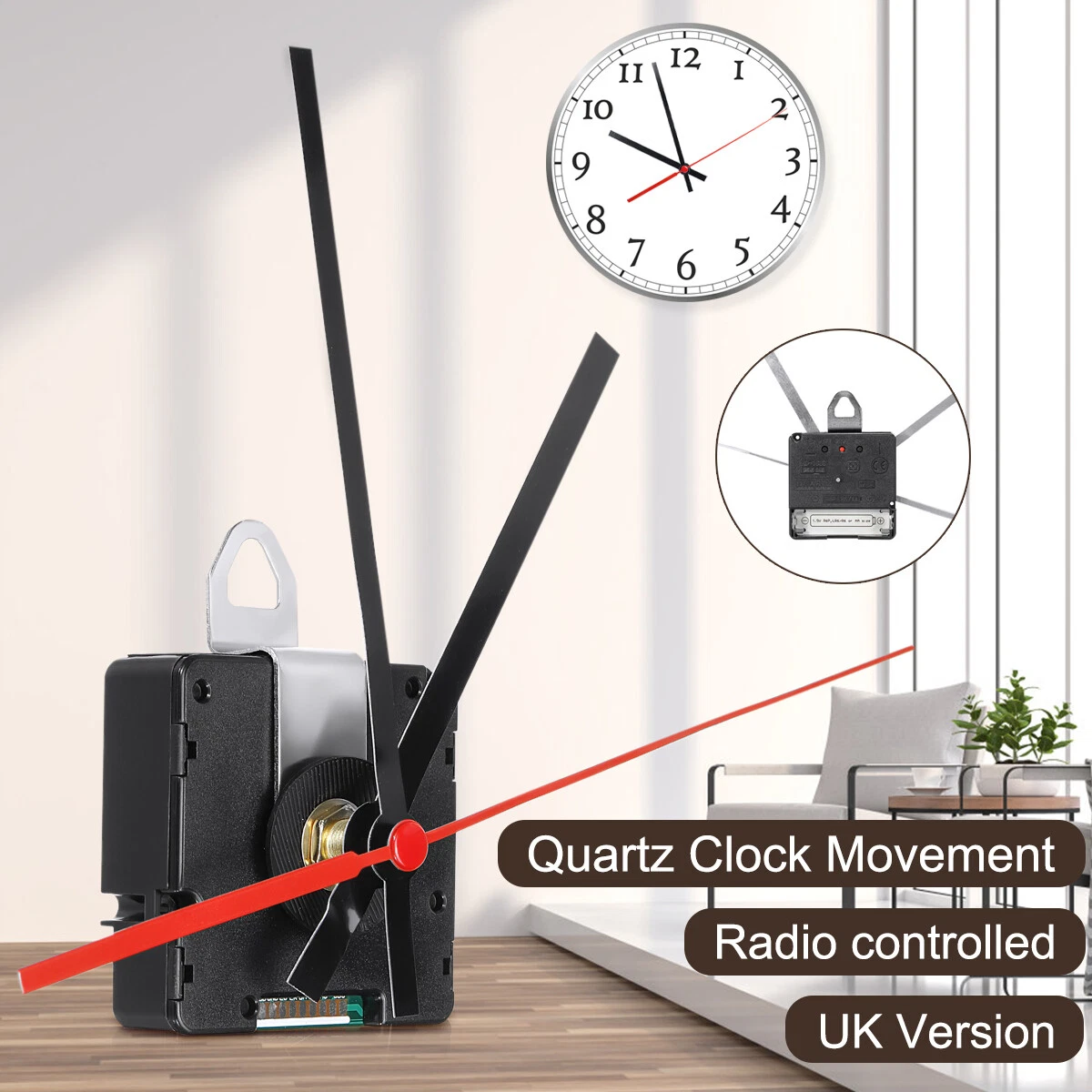 Radio Controlled Quartz Clock Movement Mechanism UK MSF Signal