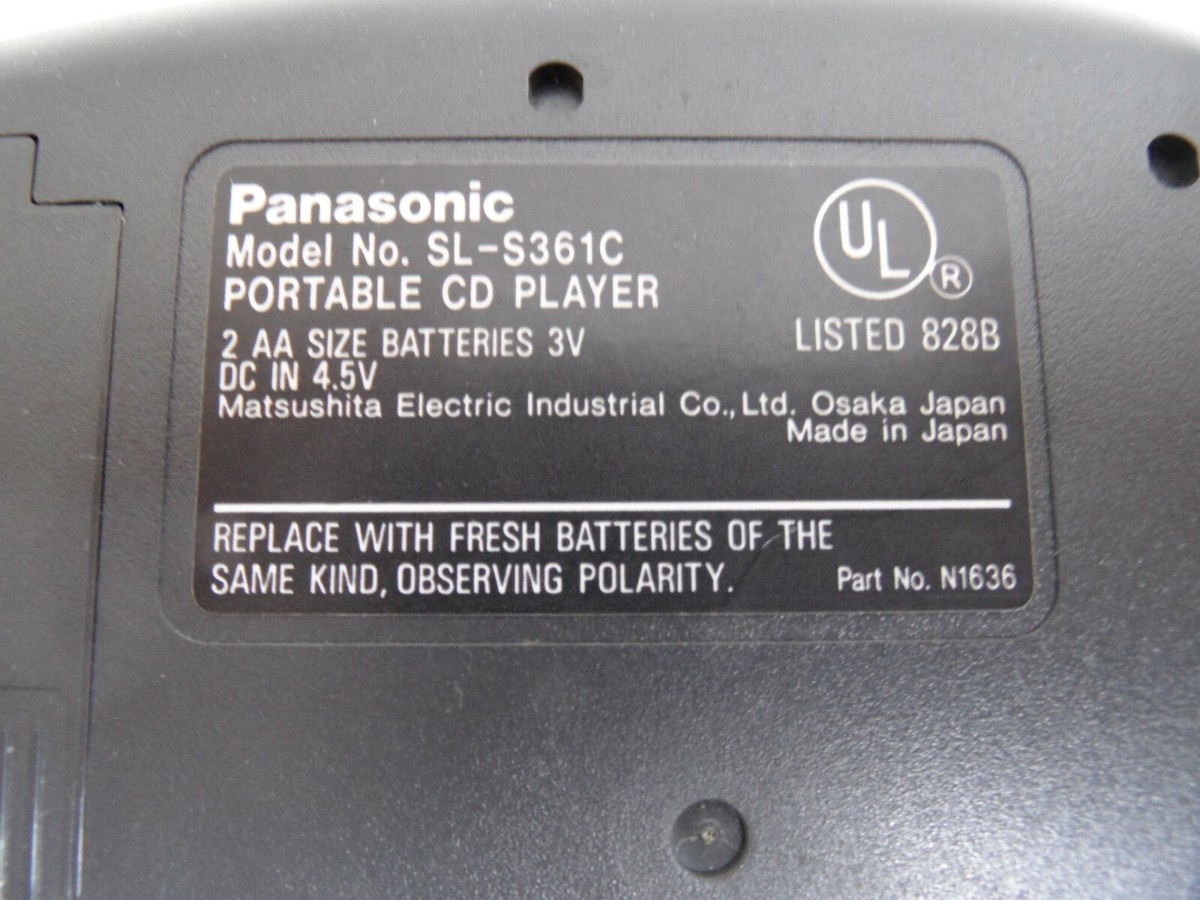 Panasonic SL-S361C Car Portable Discman CD Player S-XBS 40